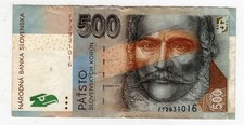 SLOVAKIA 500 KORUN 2000  P 31. VF CONDITION. 6RW 22GEN