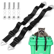 2 Pcs Adjustable Trash Can Locks for Racoon Bear Proof Garbage Can Locks
