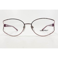 LUXOTTICA Women's Eyeglasses Frames LU 2301-B T431 Purple Oval Metal Eyewear