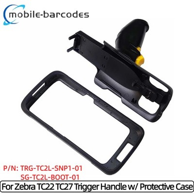 Trigger Handle w/ Protective Case for Zebra TC22 TC27 Scanners, TRG-TC2L-SNP1-01