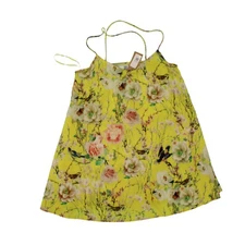 True Decadence Women's T-Shirt UK 8 Yellow 100% Polyester Basic