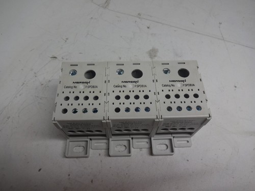Lot of 3 Ferraz Shawmut Mersen FSPDB3A Power Distribution Block 1500V 310A CU9AL