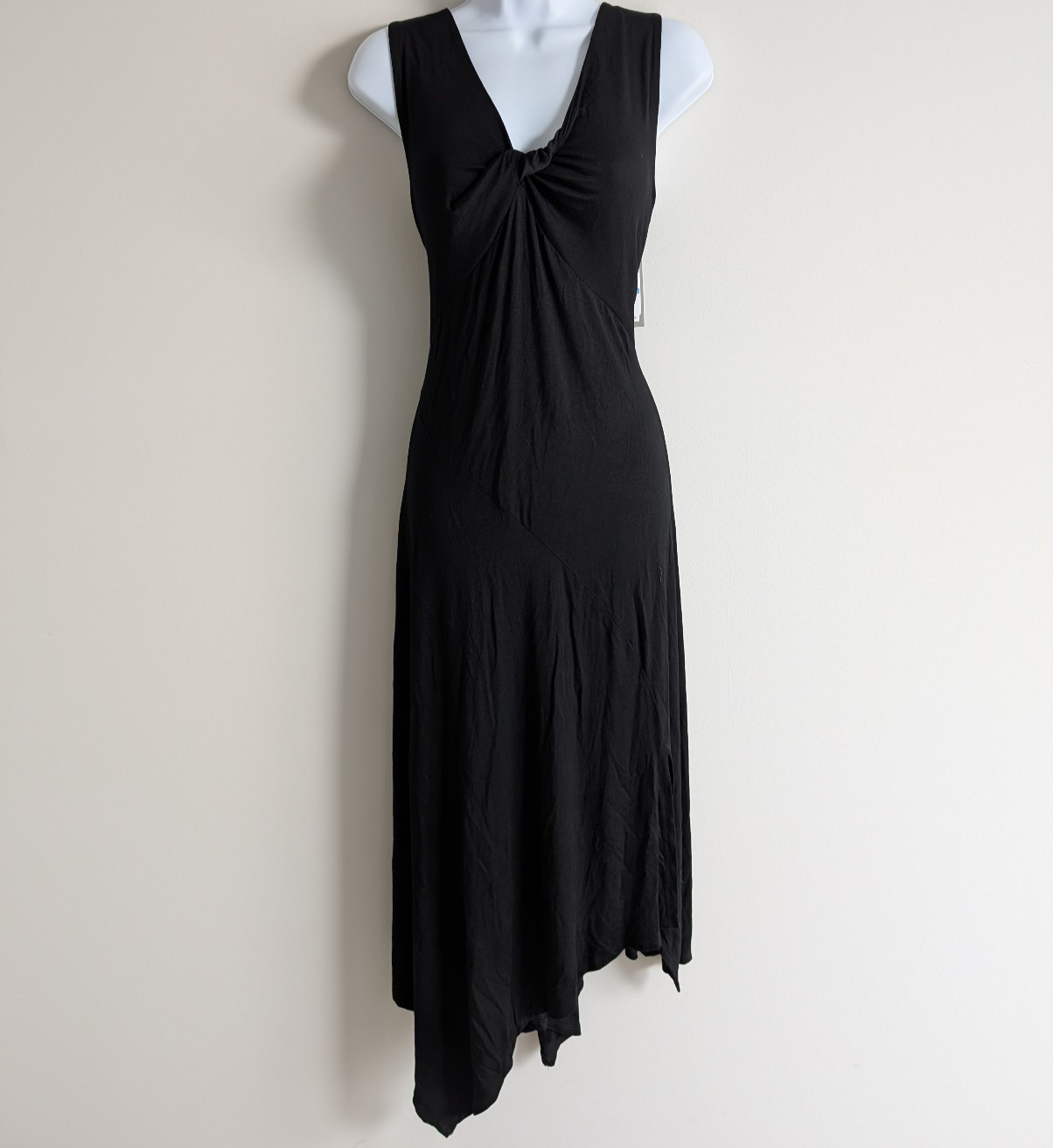 Spense Midi Dress Womens XL Black Asymmetrical Babydoll Whimsigoth Lagenlook 90s