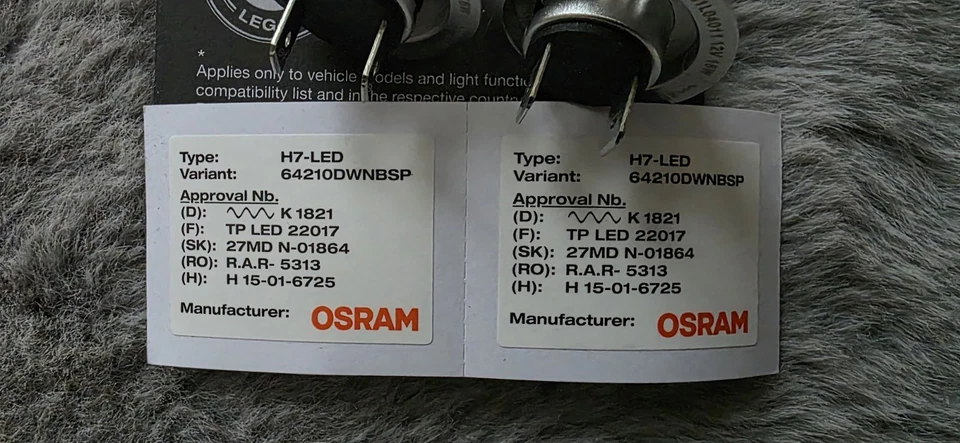 2x OSRAM H7 NIGHT BREAKER LED SPEED 450 6000K StVZO-Konforme 2025 - Bild 4 von 4
