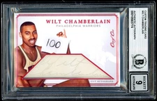Wilt Chamberlain Signed Cut Auto 100-Point Game 1/1 Custom Card BGS Auto Slabbed