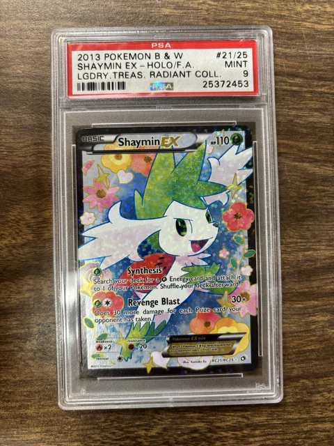 Pokemon TCG 2013 B&W Legendary Treasures Shaymin EX Full Art Holo PSA 9