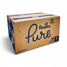 Pampers Pure Protection Luxesoft Vitamin-Infused Baby Diapers Size 6 108 Count