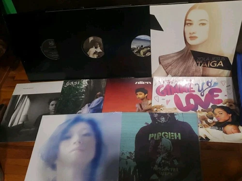 Huge Lot Vaporwave Darkwave Goth Vinyl Records Dream Channel Zola Jesus DJ Alina - Picture 1 of 11