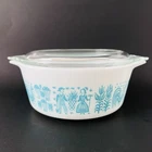 Pyrex Amish Butterprint 1 1/2 Pint Casserole Dish 472 with Lid 470-C 1950s-60s