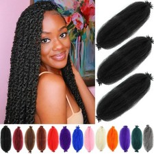 Afro Twist Hair 24 Inch 3 Packs, Springy Afro Twist Hair Pre Fluffed Spring Twis