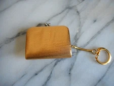 VTG MINI GOLD GLITTER COIN PURSE, MADE IN HONG KONG