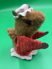Vintage 1979 Fisher-Price Woodsey Squirrel Family Mom Squeaks