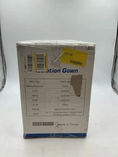 INTCO Disposable Protective  Isolation Gowns - White - INIG-45 (100-Pack) 1959K