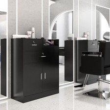 Barber Salon Station Hair Styling Storage Cabinet with Drawers, Salon Furniture