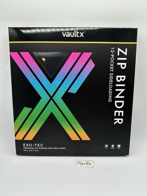 (2) VaultX Binder 12 Pocket Exo-Tec Zip ME1 First Edition New Sealed LOT