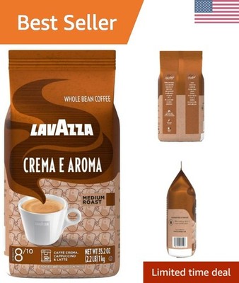 Crema E Aroma Whole Bean Coffee Blend, 2.2-Pound Bag , Balanced medium roast ...