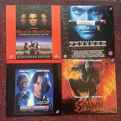 4 Laserdiscs - Spawn, Außer Kontrolle, Crying Freeman, Blood in Blood out