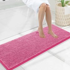 Smiry Luxury Chenille Bathroom Rugs 47x17, Extra Soft and Absorbent Shaggy Ba...