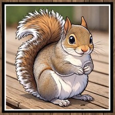 30 Custom Cute Squirrel Art Personalized Address Labels