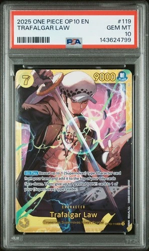 2025 One Piece Trafalgar Law #OP10-119 PSA 10