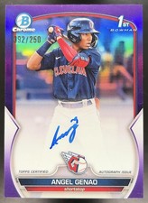 Angel Genao Bowman Chrome 2023 Purple Refractor /250 Auto