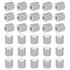 30pcs M2 Knurled Thumb Nuts Steel Flat Head Blind Hole D5mm x H5mm