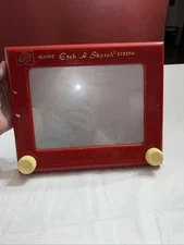 Vintage Etch A Sketch Ohio Art Company Magic Screen Red Frame Working