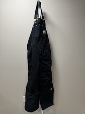 Carhartt 125th Anniversary Black Bib Overalls 42x32 USA Made Quilt Lined R02