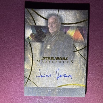 Topps Star Wars Masterwork The Client Werner Herzog Autograph Card 06/10 ON WOOD