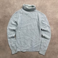L.L Bean Roll Neck Jumper Womens Small Vintage Knit Pullover Wool Sweater, Blue