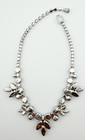 Weiss Aurora Borealis Rhinestone Choker Bracelet & Earrings Demi-Parure Floral — photo 8