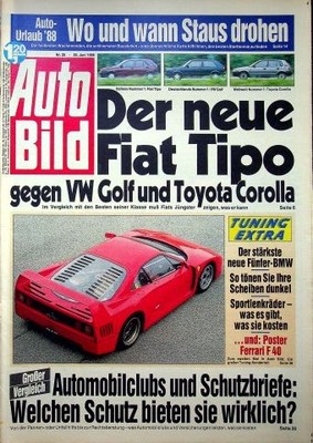 3) Auto Bild 25/1988 - BMW 535i E34 H5 Hartge mit  - Peugeot 405 SRi von Gutmann