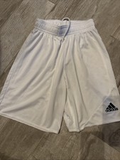 adidas CLIMALITE Youth Shorts Size Youth XL White Black.