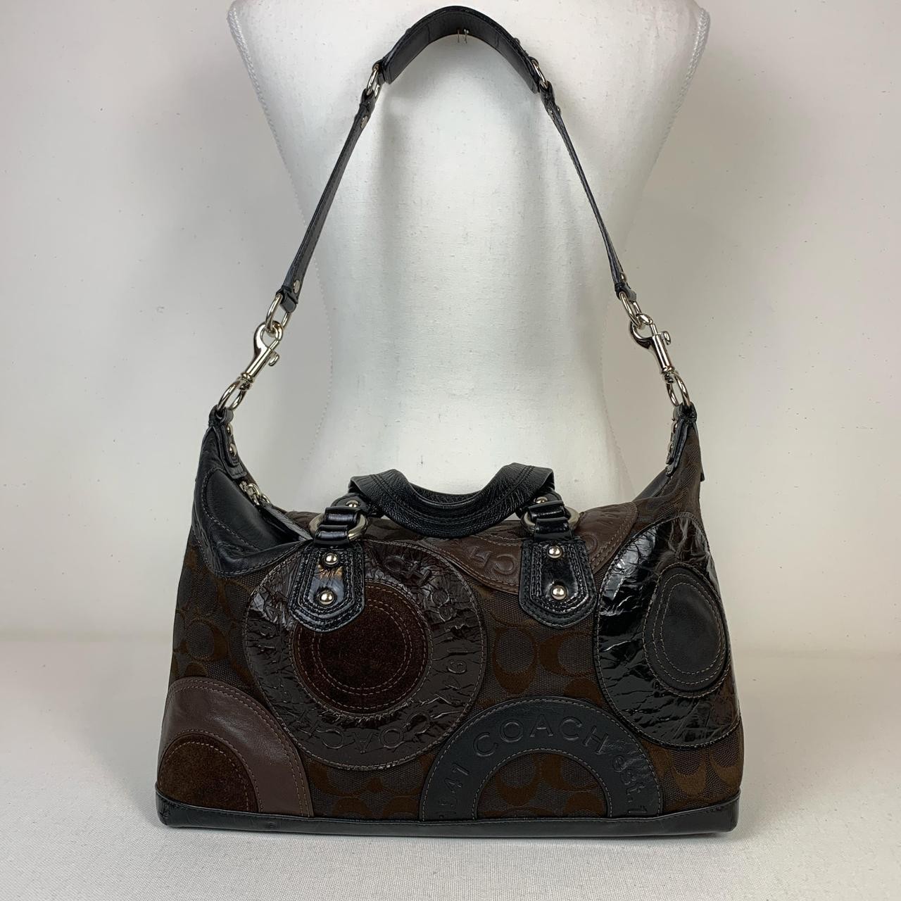 Coach Ashley Pieced Patchwork Satchel - image 2