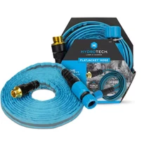 Hydrotech 5/8 in. Dia x 25 ft. Flexible Flat Jacket Garden Water Hose