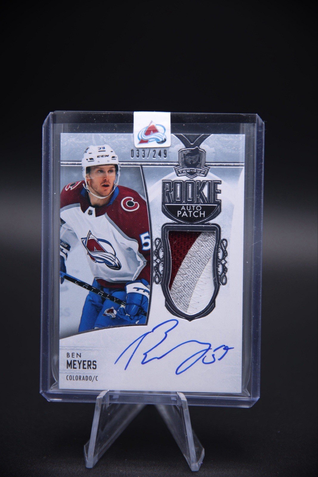 2022-23 Upper Deck The Cup Ben Meyers RPA Rookie Patch Auto 33/249