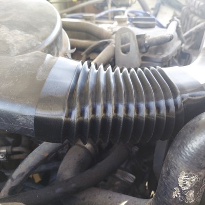 90-97 NISSAN D21 HARDBODY 4CYL KA24E AIR CLEANER INTAKE FLEX TUBE ELBOW (BLACK)