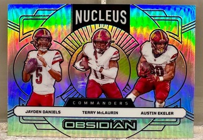 JERSEY # MATCH! 2024 Obsidian Jayden Daniels Ekeler McLaurin 5/99! ROOKIE! READ!