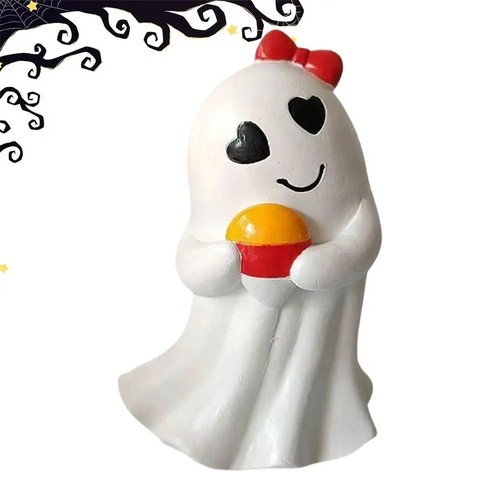Cartoon Ghost Art Sculpture Resin Ghost Statue Ornament Bedroom - Picture 12 of 14