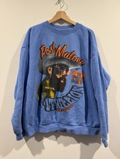 Post Malone Sweatshirt Mens Medium Blue F-1 Trillion US Tour Graphic Crewneck