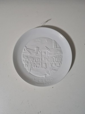 Herend Porzellan Wandteller Porcelancyar Litophanie Reliefteller 18,5 cm