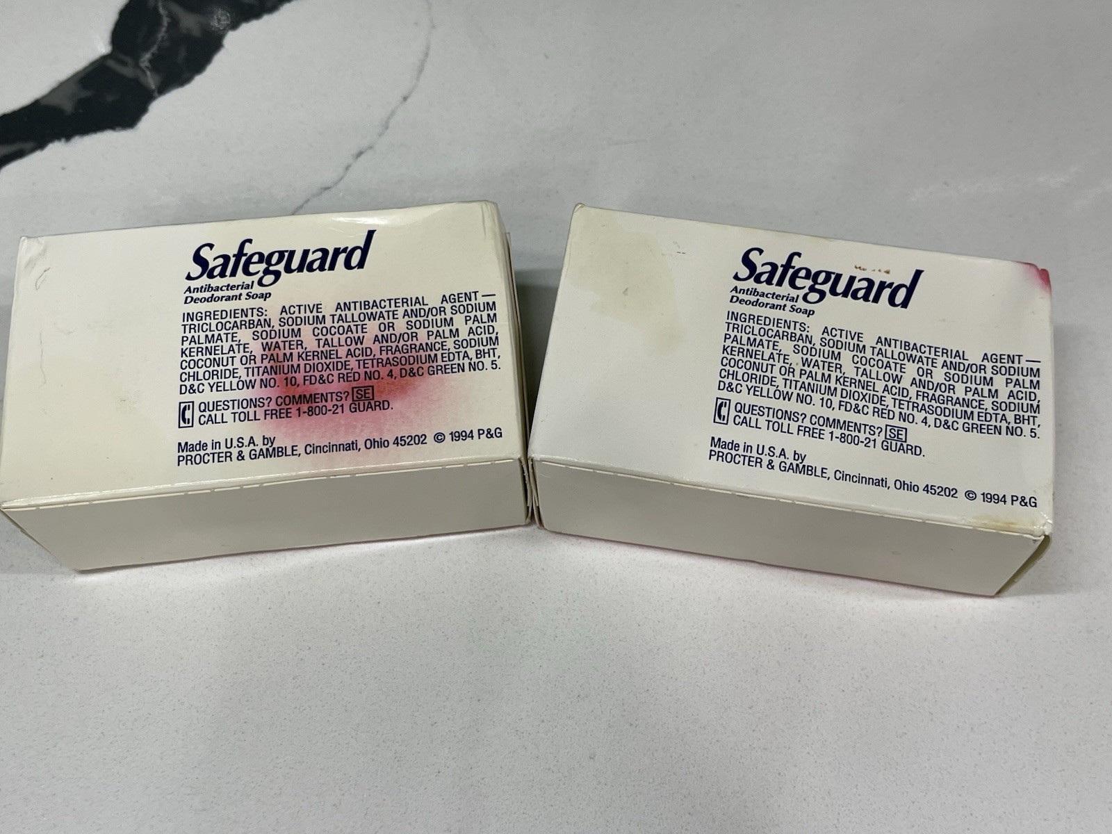 1994 Safeguard Beige 2 bars vintage Deodorant Soap in Box 5oz. Bath Size NOS