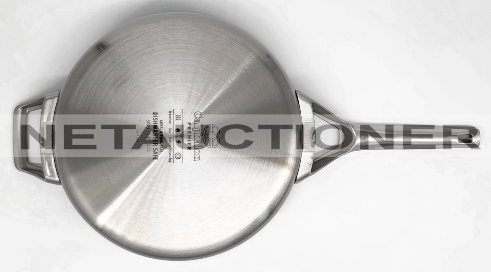 New CALPHALON Premier Space Saving 3 Layer Stainless Steel 3Qt Sauté Pan