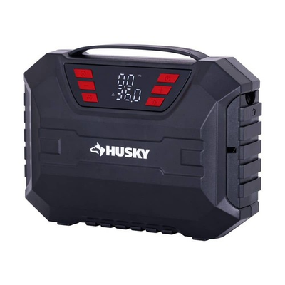 #ad Husky 12V DC Compact Quick Flow Air Compressor Pump Digital Gauge LED Light $28.99