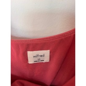 Aritzia Wilfred Mini Wrap Dress Jersey Saturn Brick Red Knit Size XS