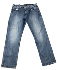 Silver Jeans Medium Wash Men 34x30 Blue Denim Hunter Relaxed Fit Boot Cut Pants