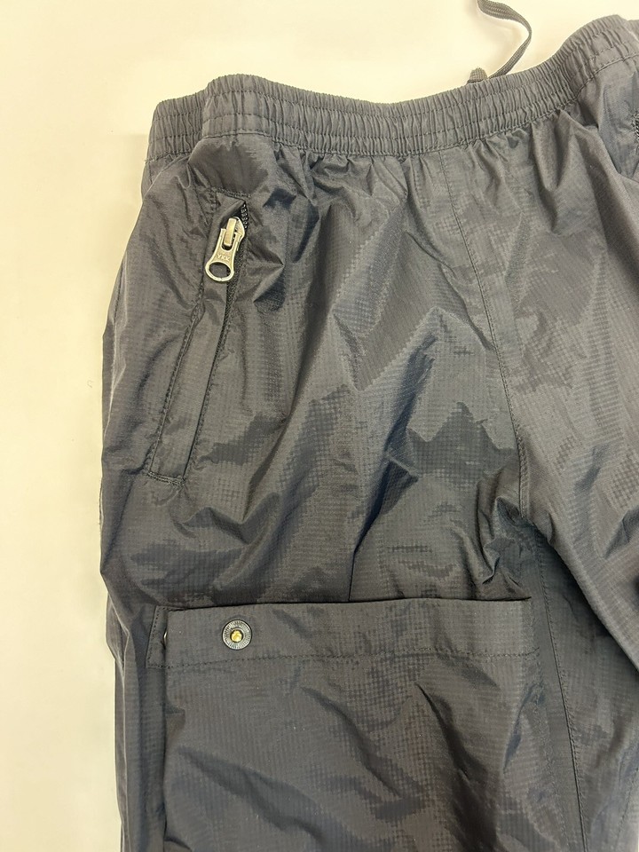 Marmot Windbreaker Pants Youth Kids M Black Zip Ankle Pockets (Inseam