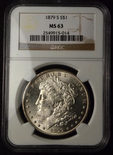 1879-S $1 MORGAN SILVER DOLLAR SAN FRANCISCO MINT COIN NGC MS63