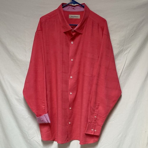 TOMMY BAHAMA Men’s L/S Casual Shirt Size 3XL Color RED Plaid - Picture 3 of 4