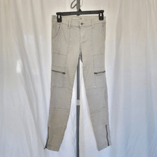 tractr Nordstrom girls gray zippers design stretch skinny jeans size 14